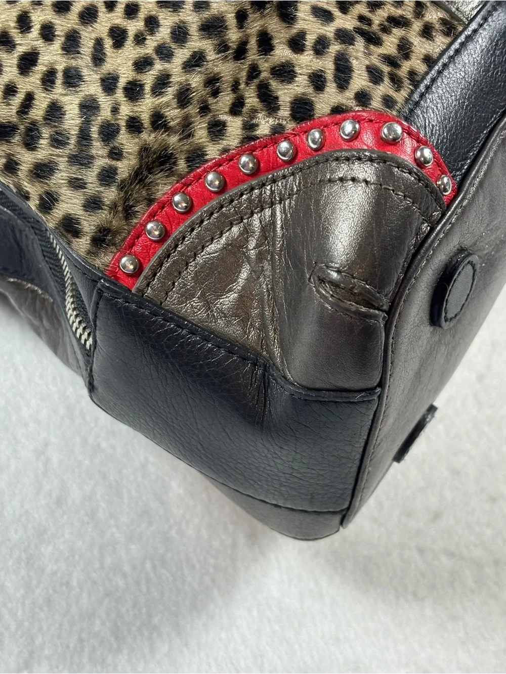 Retired Authentic Brighton “Luxury – The Art of Deco” Large Satchel Leopard Hair